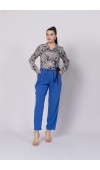 Ön Pile Ve Bağcıklı Beli Lastikli Pantolon 30244