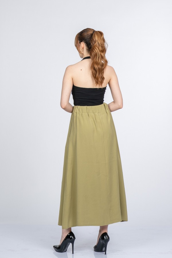 Pure Lady Beli Lastikli Uzun Etek Pure Lady Beli Lastikli Uzun Etek