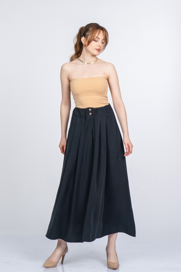 Pure Lady Beli Lastikli Uzun Etek Pure Lady Beli Lastikli Uzun Etek