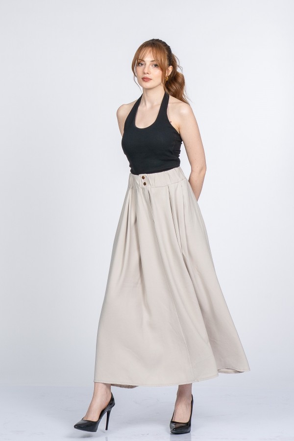 Pure Lady Beli Lastikli Uzun Etek Pure Lady Beli Lastikli Uzun Etek