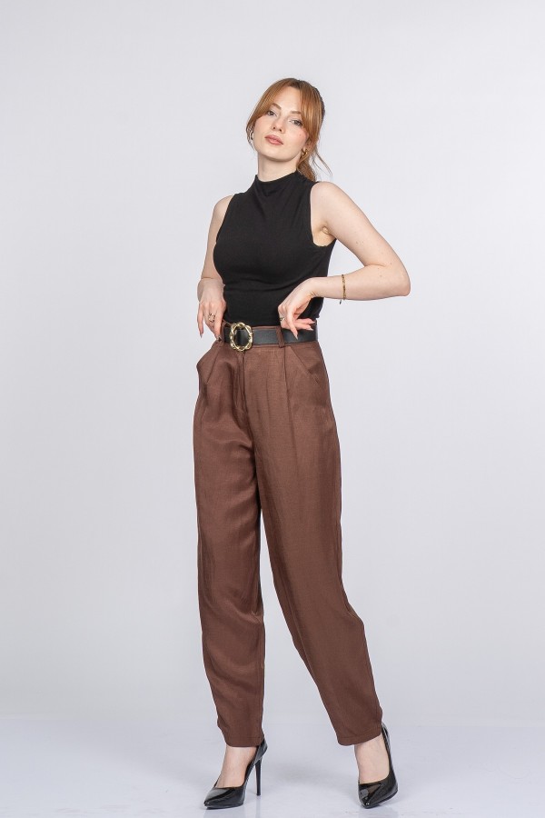 Rosaria Balon Form Dar Paça Kumaş Pantolon Rosaria Balon Form Dar Paça Kumaş Pantolon