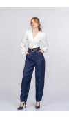 Rosaria Balon Form Dar Paça Kumaş Pantolon