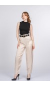 Rosaria Balon Form Dar Paça Kumaş Pantolon