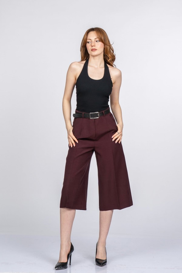 Roselle Kemerli Kapri Pantolon