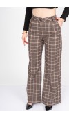 Royal Plaid Palazzo – Premium Ekose Wide Leg Pants 30325