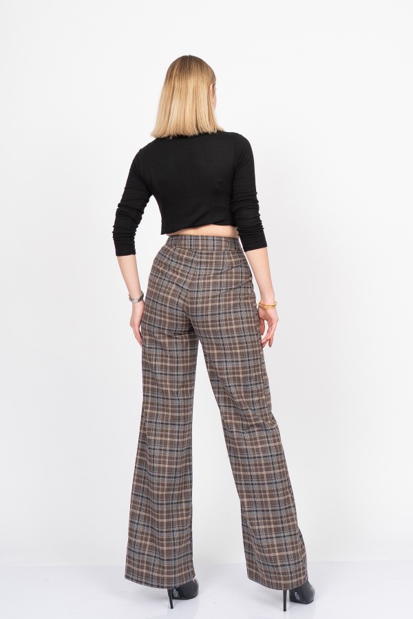 Royal Plaid Palazzo – Premium Ekose Wide Leg Pants 30325 Royal Plaid Palazzo – Premium Ekose Wide Leg Pants 30325