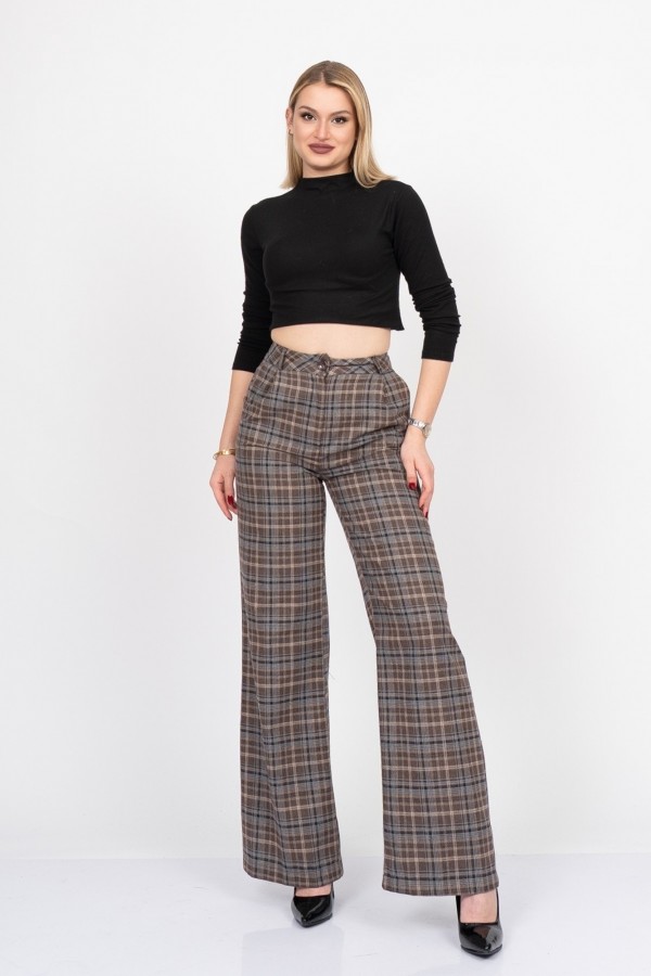 Royal Plaid Palazzo – Premium Ekose Wide Leg Pants 30325 Royal Plaid Palazzo – Premium Ekose Wide Leg Pants 30325