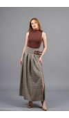 Royal Plaid Slit Skirt – Ekose Premium Maxi Etek 6831