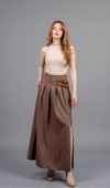 Royal Plaid Slit Skirt – Ekose Premium Maxi Etek 6831 Royal Plaid Slit Skirt – Ekose Premium Maxi Etek 6831