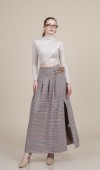 Royal Plaid Slit Skirt – Ekose Premium Maxi Etek 6831