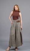 Royal Plaid Slit Skirt – Ekose Premium Maxi Etek 6831
