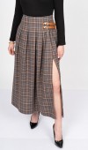 Royal Plaid Slit Skirt – Ekose Premium Maxi Etek 6831