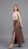 Royal Plaid Slit Skirt – Ekose Premium Maxi Etek 6831 Royal Plaid Slit Skirt – Ekose Premium Maxi Etek 6831