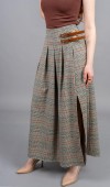 Royal Plaid Slit Skirt – Ekose Premium Maxi Etek 6831