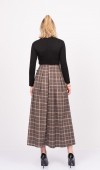 Royal Plaid Slit Skirt – Ekose Premium Maxi Etek 6831