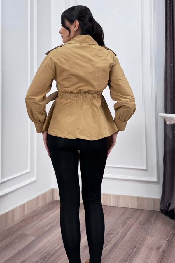 Solene Verev Fermuarlı Kısa Trençkot 8647 Solene Verev Fermuarlı Kısa Trençkot 8647