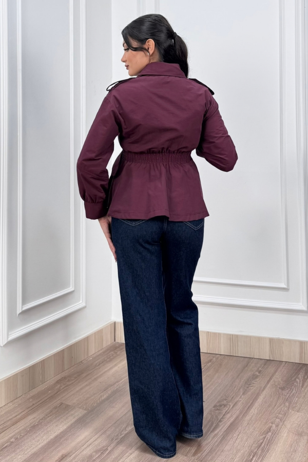 Solene Verev Fermuarlı Kısa Trençkot 8647 Solene Verev Fermuarlı Kısa Trençkot 8647