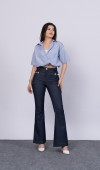 Ön Süs Cepli Düğme Detaylı Denim Pantolon 30173