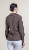 Tencel Beli Kuşaklı Uzun Kollu Trend Gömlek 70062 Tencel Beli Kuşaklı Uzun Kollu Trend Gömlek 70062