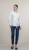 Tencel Beli Kuşaklı Uzun Kollu Trend Gömlek 70062 Tencel Beli Kuşaklı Uzun Kollu Trend Gömlek 70062