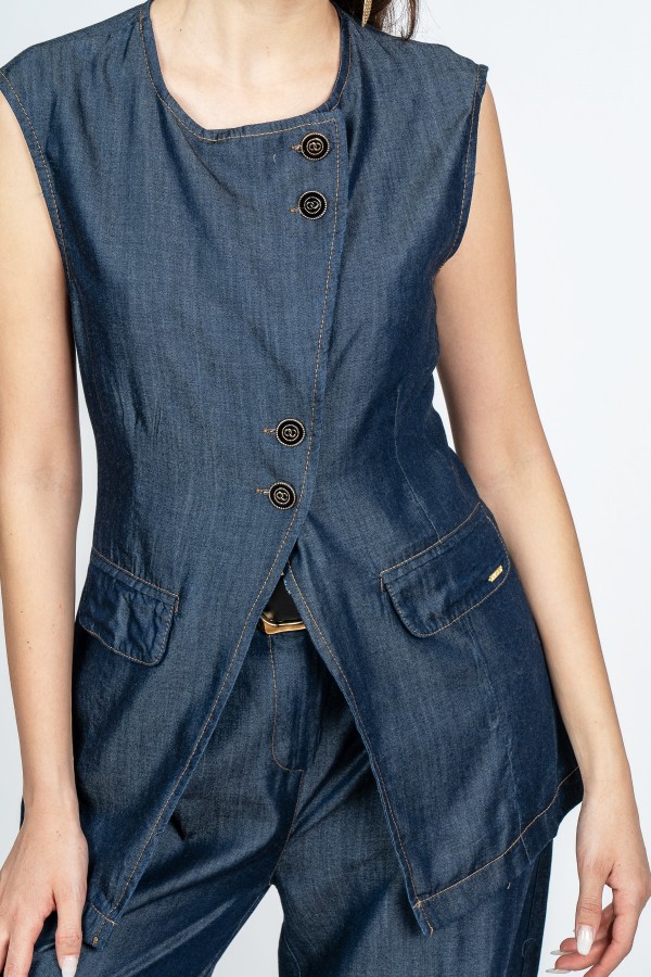 Trend Denim - Kot Yelek Pantolon Takım 1308 Trend Denim - Kot Yelek Pantolon Takım 1308