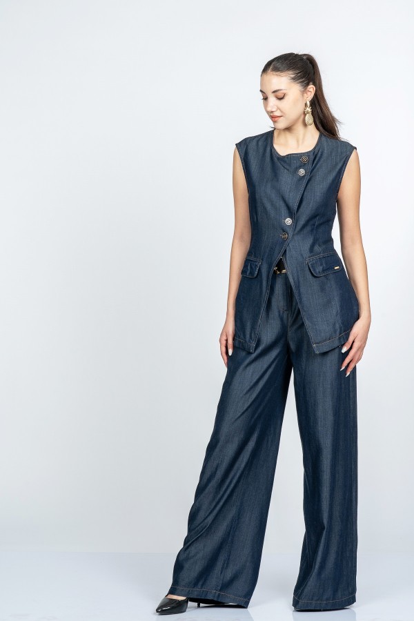Trend Denim - Kot Yelek Pantolon Takım 1308 Trend Denim - Kot Yelek Pantolon Takım 1308