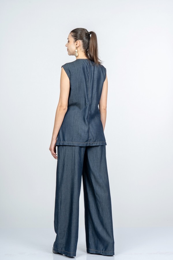 Trend Denim - Kot Yelek Pantolon Takım 1308 Trend Denim - Kot Yelek Pantolon Takım 1308