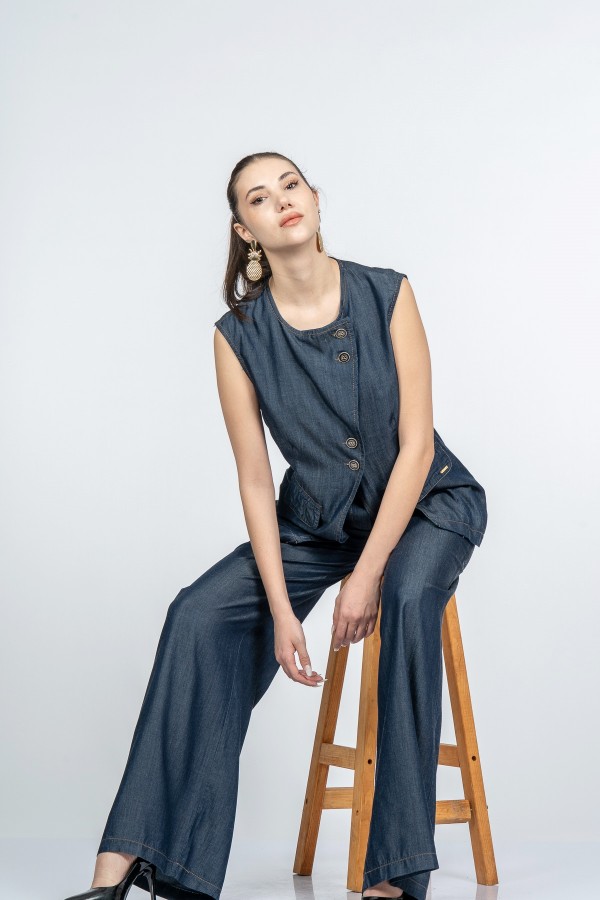 Trend Denim - Kot Yelek Pantolon Takım 1308 Trend Denim - Kot Yelek Pantolon Takım 1308