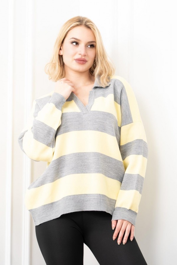 Trend Model Çizgili Triko Kazak 7250 STD