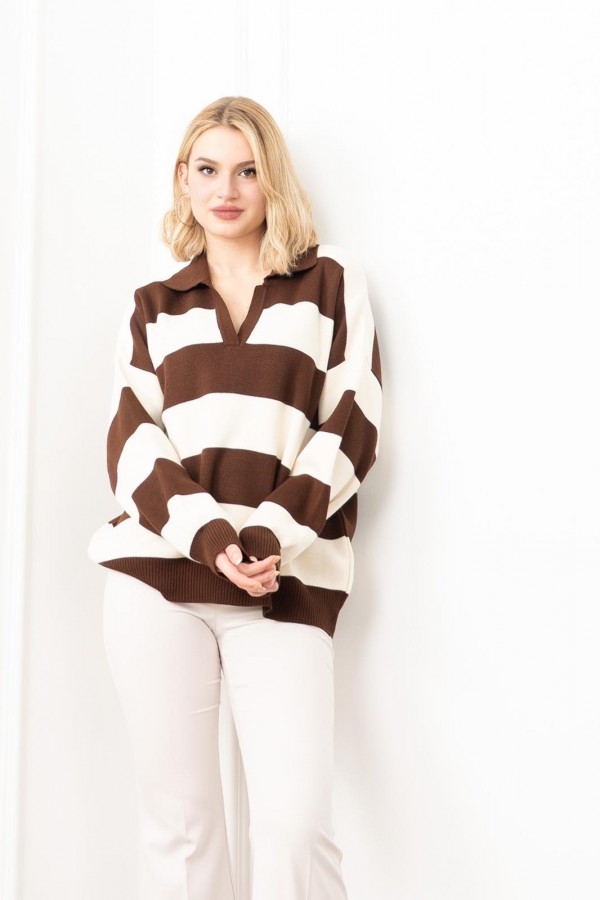 Trend Model Çizgili Triko Kazak 7250 STD Trend Model Çizgili Triko Kazak 7250 STD