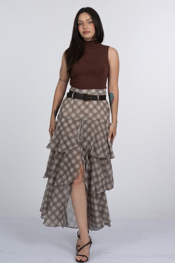 Trend Model Kemerli Çingene Etek 6879 Trend Model Kemerli Çingene Etek 6879