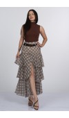Trend Model Kemerli Çingene Etek 6879