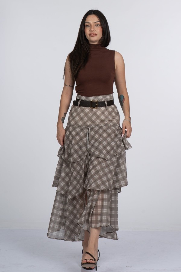 Trend Model Kemerli Çingene Etek 6879 Trend Model Kemerli Çingene Etek 6879