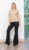 Trend Model Taşlı Yumoş Triko Hırka 25508 STD