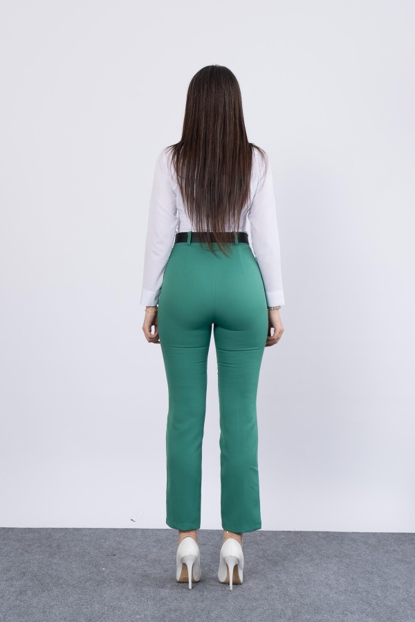Trend PAÇASI YIRTMAÇLI KEMERLİ KALEM PANTOLON 3878 Trend PAÇASI YIRTMAÇLI KEMERLİ KALEM PANTOLON 3878