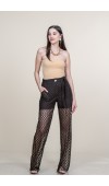 Tül Dantel İçi Şortlu Bol Paça Pantolon 30371