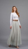Tül Şifon İçi Astarlı Maxi Etek 6857 Tül Şifon İçi Astarlı Maxi Etek 6857