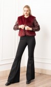 Urban Luxe Deri Kollu Peluş Kaban 2606 Urban Luxe Deri Kollu Peluş Kaban 2606