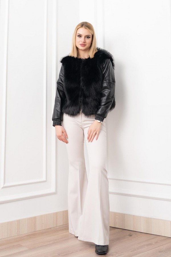 Urban Luxe Deri Kollu Peluş Kaban 2606
