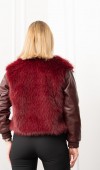 Urban Luxe Deri Kollu Peluş Kaban 2606 Urban Luxe Deri Kollu Peluş Kaban 2606
