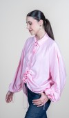 Ön VE Kol İp Büzgü Detaylı Oversize Trend Gömlek 70070 STN Ön VE Kol İp Büzgü Detaylı Oversize Trend Gömlek 70070 STN