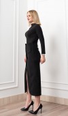 Velora Signature Wool Slit Skirt