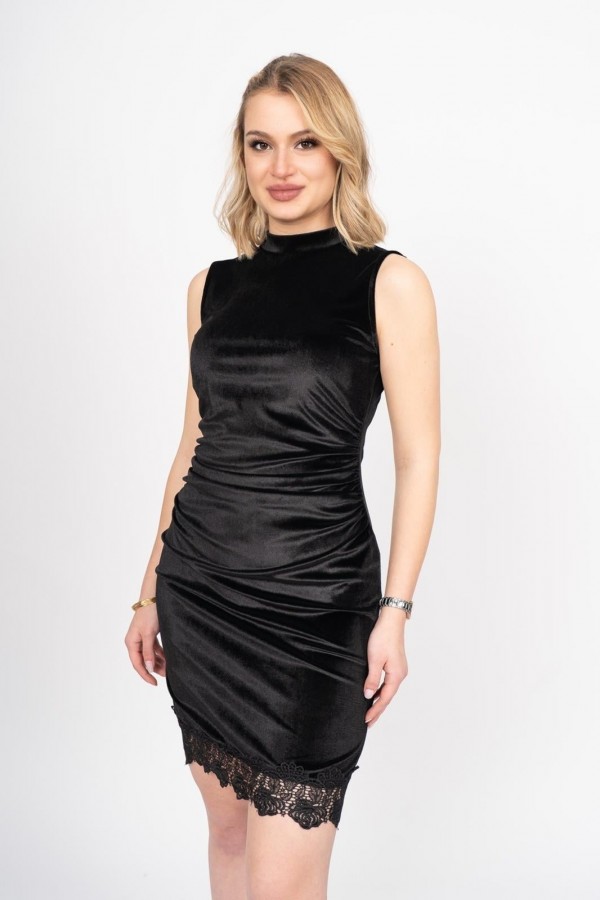 Velvet Lace Elegance – Premium Kadife Güpür Dress 50349 Velvet Lace Elegance – Premium Kadife Güpür Dress 50349