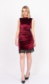 Velvet Lace Elegance – Premium Kadife Güpür Dress 50349
