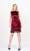 Velvet Lace Elegance – Premium Kadife Güpür Dress 50349