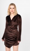 Velvet Luxe Draped Dress – Kadife Işıltı Elbisesi 50345