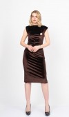 Velvet Sculpt Draped Evening Dress – Kadife Drapeli Premium Gece Elbisesi 50348