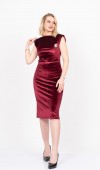 Velvet Sculpt Draped Evening Dress – Kadife Drapeli Premium Gece Elbisesi 50348 Velvet Sculpt Draped Evening Dress – Kadife Drapeli Premium Gece Elbisesi 50348