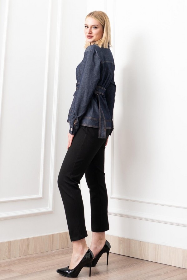 Vina Belted Denim Dream Ceket 8621