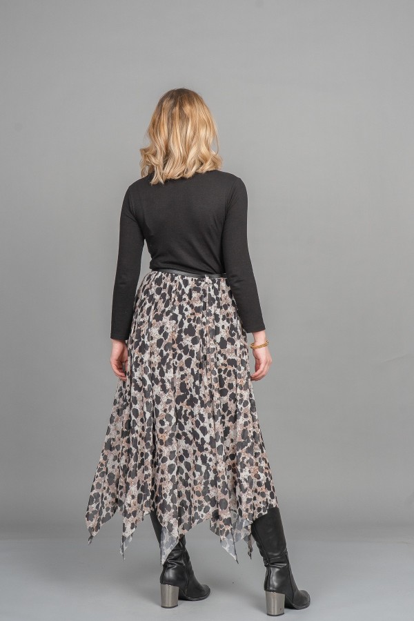 Vogue Asimetrik Tül Elegance Etek 6849
